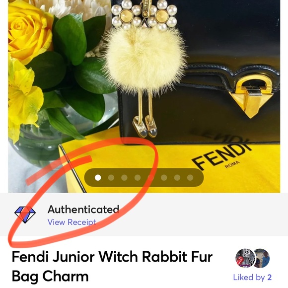 |SOLD| Fendi Witch Junior Rabbit Fur Bag Charm - Picture 10 of 10